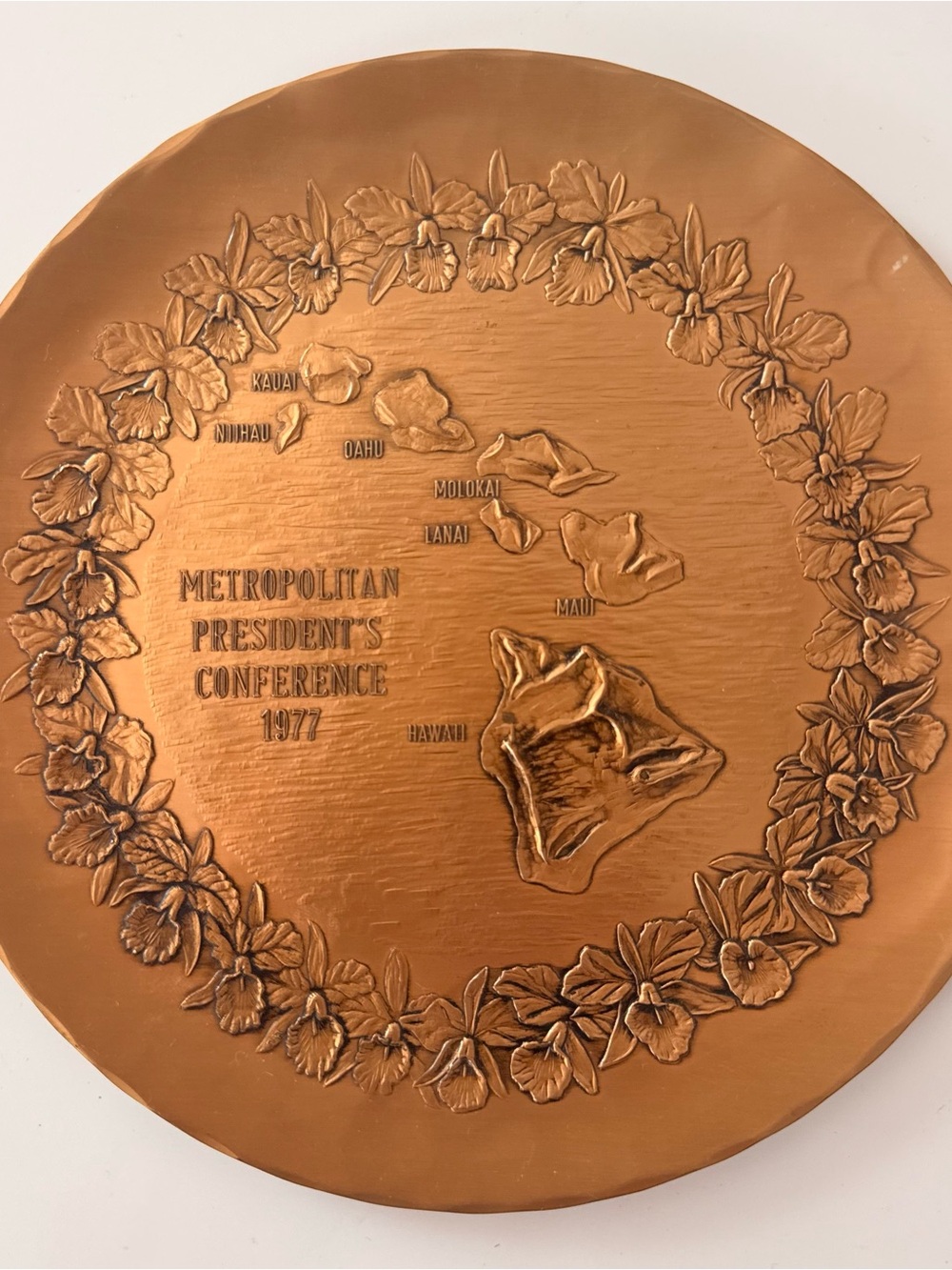Bronze Plate  Commemorative 1977 Metropolitan President’s Conference